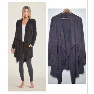 Barefoot Dreams CozyChic Lite Gray Island Wrap Size S/M